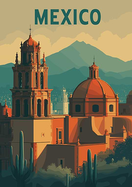 Vintage Mexico Travel Poster
