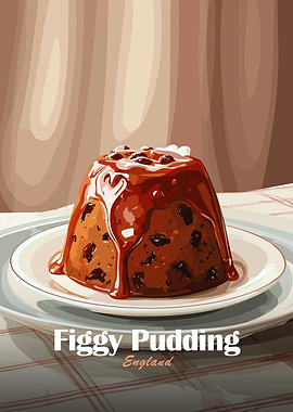 Figgy Pudding with Caramel Sauce