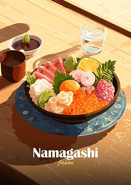 Namagashi Japan Food Illustration