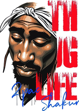 Tupac Shakur Thug Life Portrait