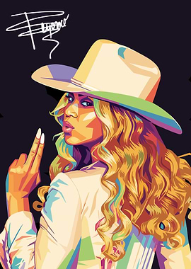Beyoncé in a Cowboy Hat