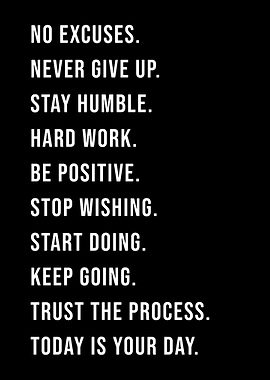 Motivational Text on Black Background