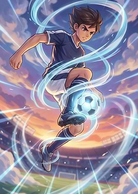 Anime Argentina Soccer Player