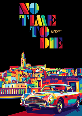 No Time To Die Aston Martin Pop Art