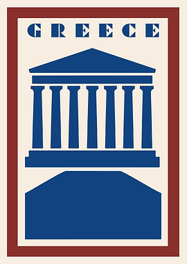 Vintage Greece Travel Poster