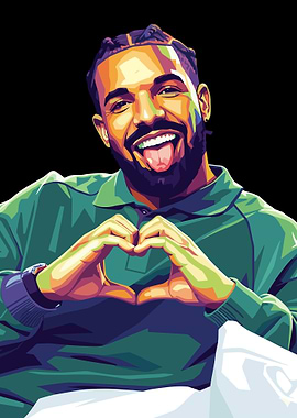 Drake Making Heart Symbol
