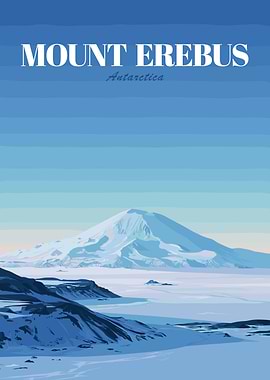 Mount Erebus Antarctica Poster