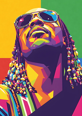 Stevie Wonder Pop Art Portrait