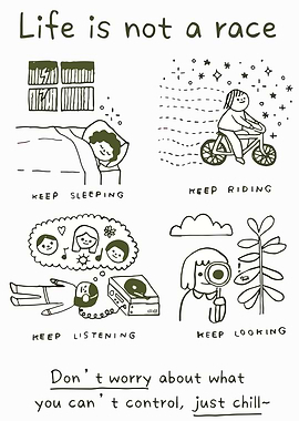 Life is not a race illustration