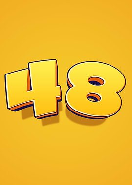 Number 48 in Yellow