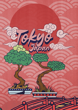 Tokyo Japan Bonsai Bridge Art