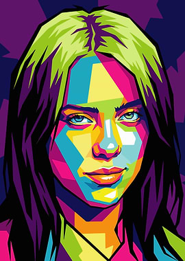 Billie Eilish Pop Art Portrait