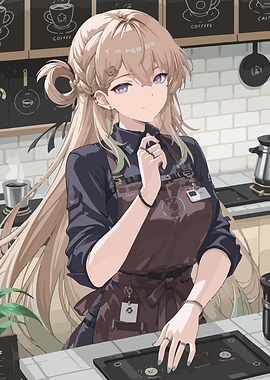 Wuthering Waves Lynae Barista in Coffee Shop