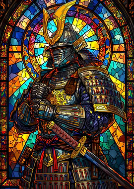 Samurai in Stained Glass