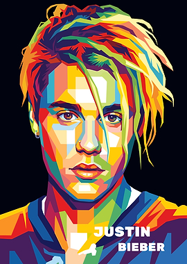 Justin Bieber Pop Art Portrait