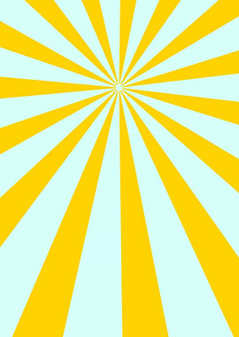 Yellow and Blue Sunburst Pattern