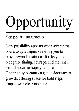 Opportunity Definition – White | Minimalist Typography Poster