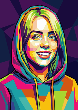 Billie Eilish Pop Art Portrait