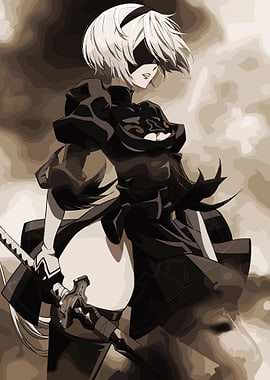 2B with Sword