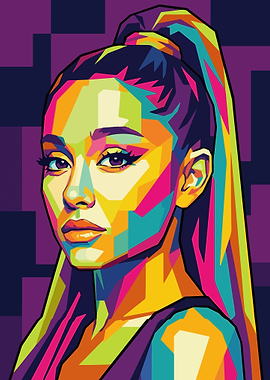 Pop Art Portrait of Ariana Grande
