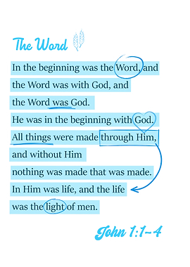 The Word Bible Verse John 1:1-4