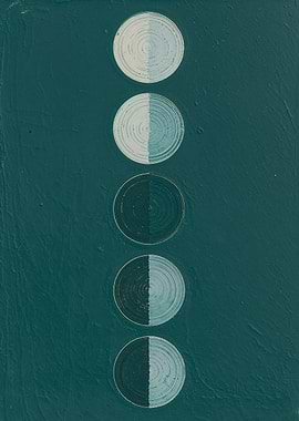 Abstract Circles on Teal Background