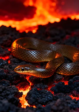 Snake on hot coals