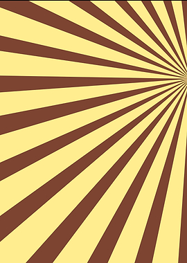 Brown and Yellow Retro Sunburst Pattern