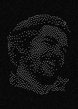 Sparkling Portrait of a Stylized Face