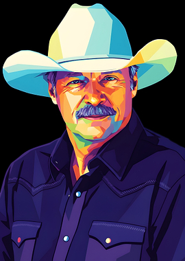 Pop Art Portrait of a Cowboy