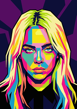 Billie Eilish Pop Art Portrait