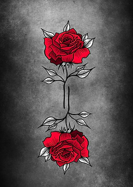 Red Roses Tattoo Design