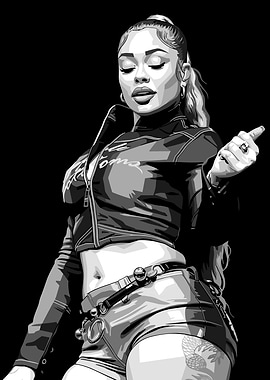 Latto Portrait Black and white