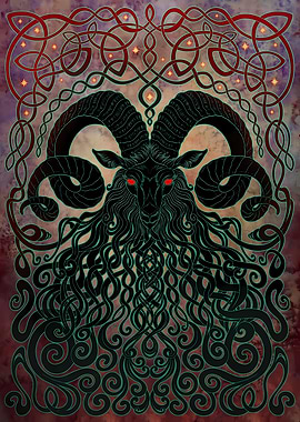 Mystical Ram with Celtic Knots