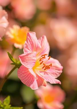 Pink and Yellow Lily Flower