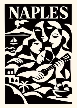Naples Vintage Poster
