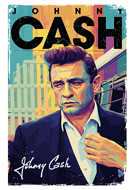 Johnny Cash Pop Art Portrait