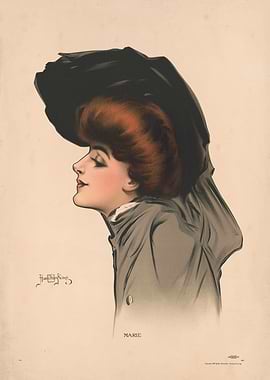 Woman in a large hat