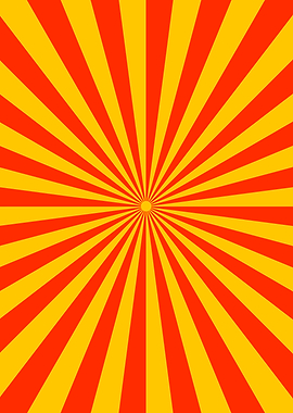 Red and Yellow Sunburst Pattern