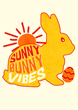 Sunny Bunny Vibes Easter Graphic
