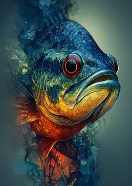 Vibrant Fish Portrait