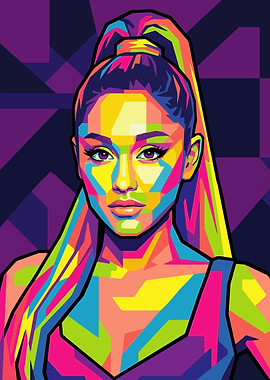 Ariana Grande Pop Art Portrait