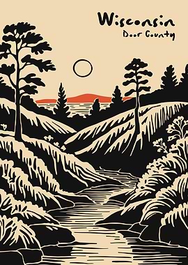 Wisconsin Door County Landscape