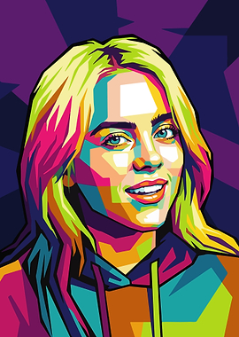 Billie Eilish Pop Art Portrait