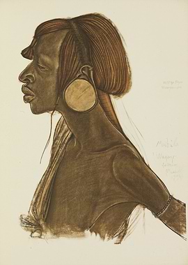 Portrait of a Woman with Large Earrings