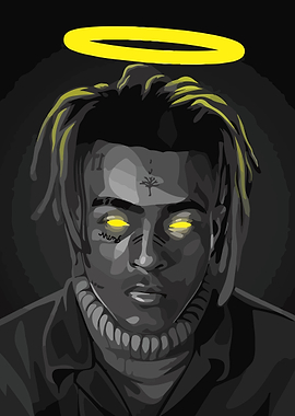 XXXTentacion with Yellow Halo and Eyes