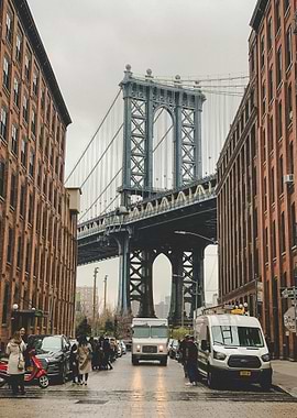 New York City Manhattan Bridge Street View