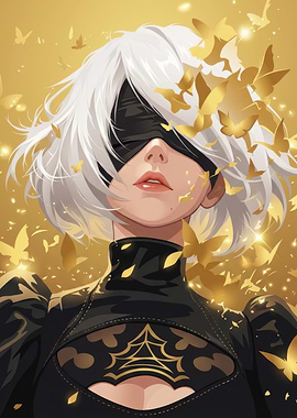 2B with Golden Butterflies