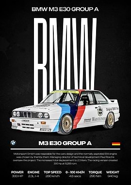 BMW M3 E30 Group A Racing Car
