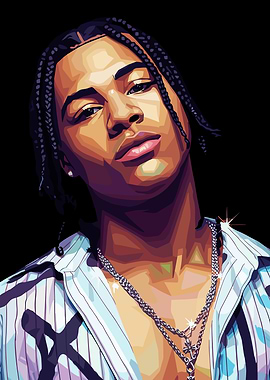 24kGoldn Digital Art Portrait